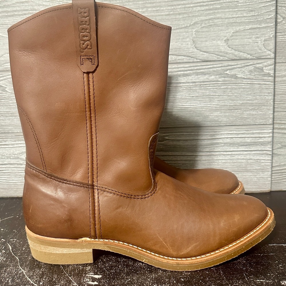Red Wing Pecos 1155 Mens‎ Brown Leather Western Work Boots USA Made Size 14 D